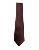 CRP-354 Cravate marron avec pochette - 7 cm