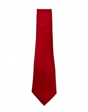 CRP-355 Cravate rouge foncé avec pochette - 7 cm