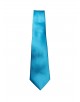 CRP-356 Cravate bleu turquoise avec pochette - 7 cm