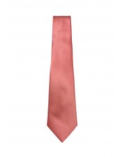 CRP-359 Cravate saumon avec pochette - 7 cm