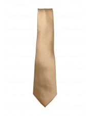 CRP-360 Cravate beige avec pochette - 7 cm