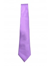 CRP-362 Cravate parme avec pochette - 7 cm