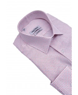 R031-04 White shirt FLOWWERA prints comfort fit