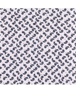 1506230-08 White shirt PAISLEY prints comfort fit
