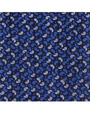 1506230-09 Chemise bleue motifs PAISLEY en confort fit