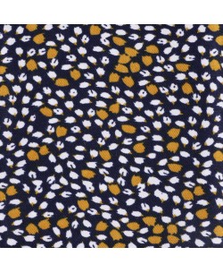 SLIM5045-02 Slim fit navy blue shirt FOGLIA prints