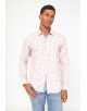 SLIM5046-11 Chemise rose slim fit motifs CERCHIO