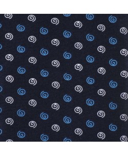 SLIM5046-13 Slim fit navy blue shirt CERCHIO prints