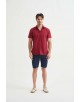 SLIM5301-73 Chemisette bordeaux slim fit