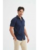 SLIM5301-74 Dark blue sleeveless shirt slim fit