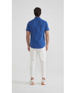 SLIM5301-8 Chemisette bleu roy slim fit