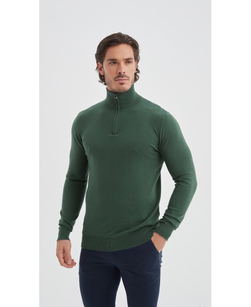 YE-6701-11 Col camionneur coton - Vert menthe