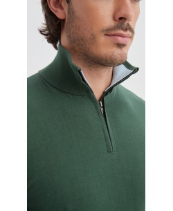 YE-6701-11 Col camionneur coton - Vert menthe