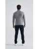 YE-6741-214 Pull col roulé gris
