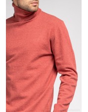 YE-6741-207 Pull col roulé terracotta
