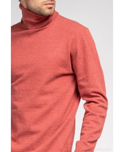 YE-6741-207 Pull col roulé terracotta