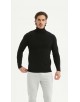 YE-6741-210 Pull col roulé noir