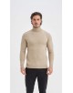 YE-6741-201 Pull col roulé beige