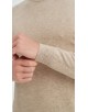 YE-6741-201 Pull col roulé beige