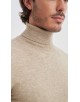 YE-6741-201 Pull col roulé beige
