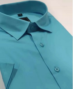 810M Turquoise blue sleeveless STRETCH shirt slim fit