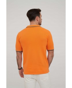 YE-8845-04 Polo orange col bicolor