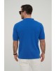 YE-8846-18 Mandarin collar polo in vintage blue