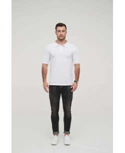 YE-8847-01 Adjusted fit polo in white