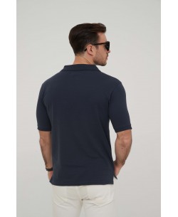 YE-8847-13 Adjusted fit polo in navy blue
