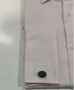 BM-YY5 Oval cufflinks for shirts - Silver & grey