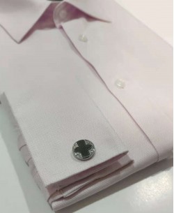 BM-ZZ2 Round cufflinks for shirts - Silver