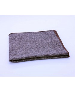 PS-301 Pocket square beige vichy in wool