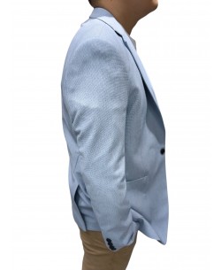 BLZ-011 Blazer à coudières - Bleu clair