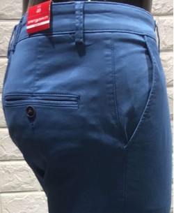 YE-808-9N Blue fitted chino trouser (T38 to T50)