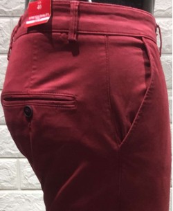 YE-808-6 Burgundy fitted chino trouser (T38 to T50)