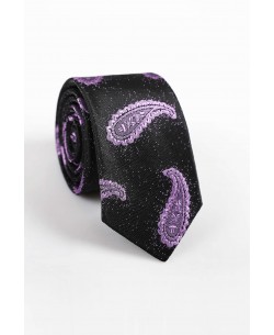 CRHQ-572 Black satin tie 