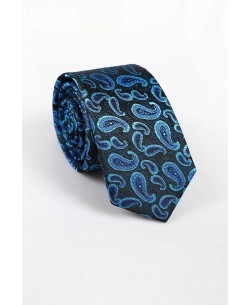 CRHQ-589 Blue satin tie 