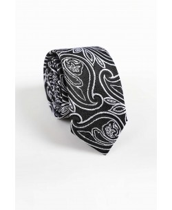 CRHQ-594 Black satin tie 
