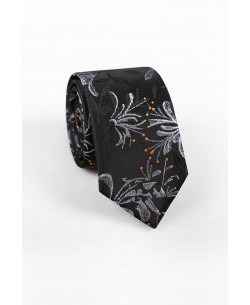 CRHQ-602 Black satin tie 