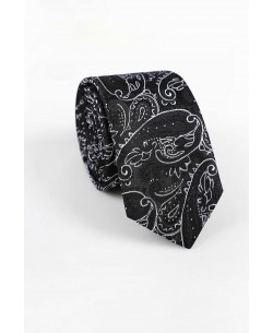 CRHQ-603 Black satin tie 