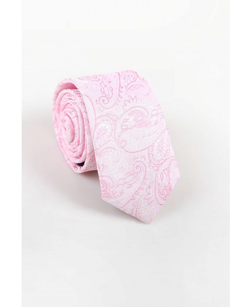 CRHQ-610 Cravate rose à motifs