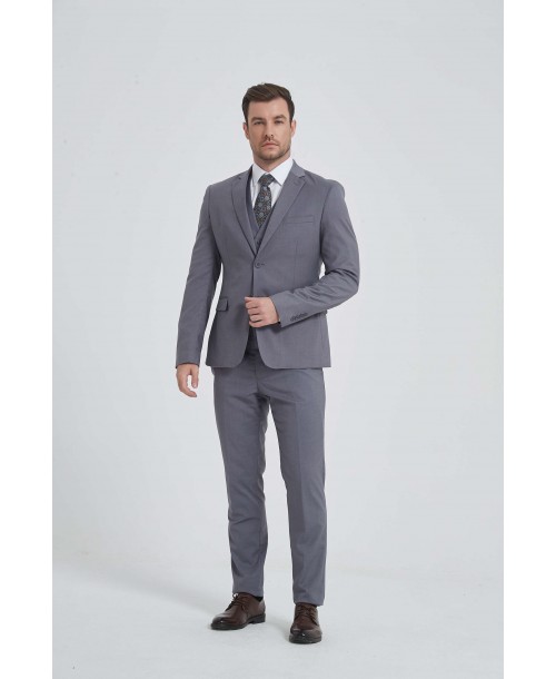 COS-H0212  Costume 3 pcs (T46 à T52) - Gris