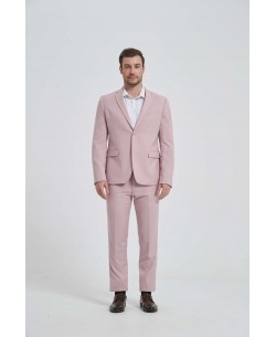 COS-H006 STRETCH 2 pcs fitted suit in pink (T46 to T58)