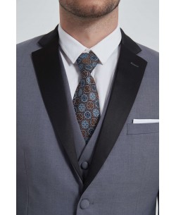 COS-S063 STRETCH 3 pcs fitted suit in grey (T46 to T58)