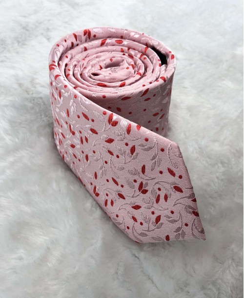 CRHQ-36 Cravate rose à motifs LIBERTY