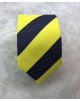 CRHQ-59 Cravate à rayures jaunes & bleues marines