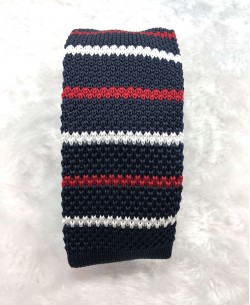 CR-07A Dark blue knitted tie