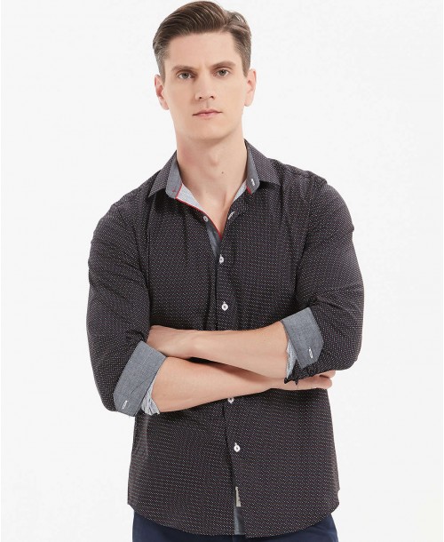 ENZO-106-23 Chemise STRETCH motifs digital slim fit