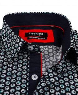 ENZO-208-28 STRETCH shirt digital prints comfort fit
