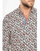 ENZO104-9 Chemise STRETCH motifs PICTORAL en slim fit